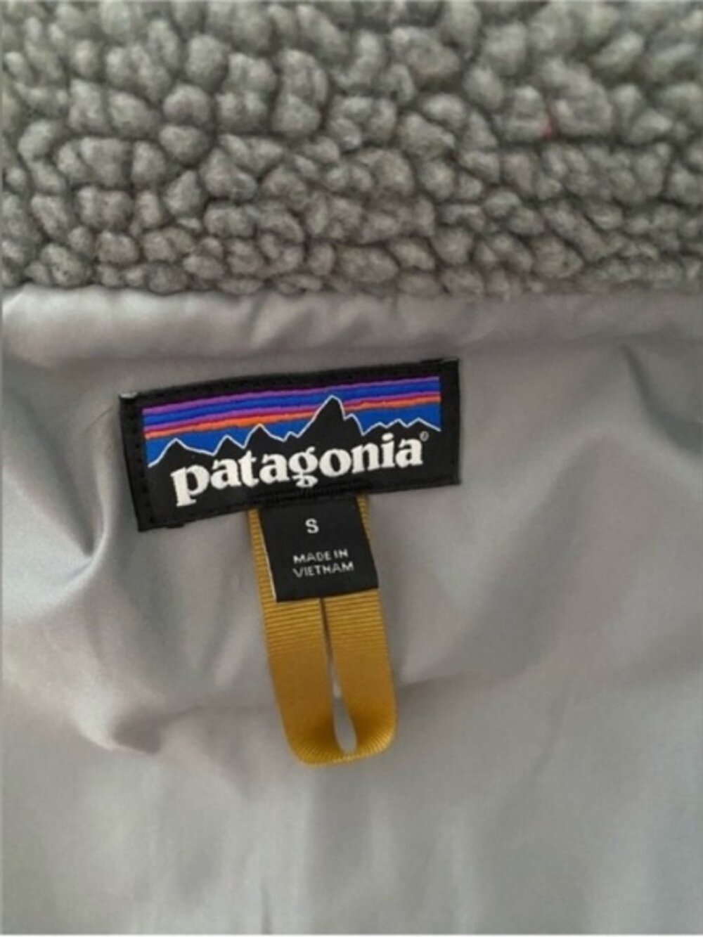 Patagonia Jacket Sharpa Full Zip Divided Sky Fleece Jacket Grey size Small - Picture 11 of 14